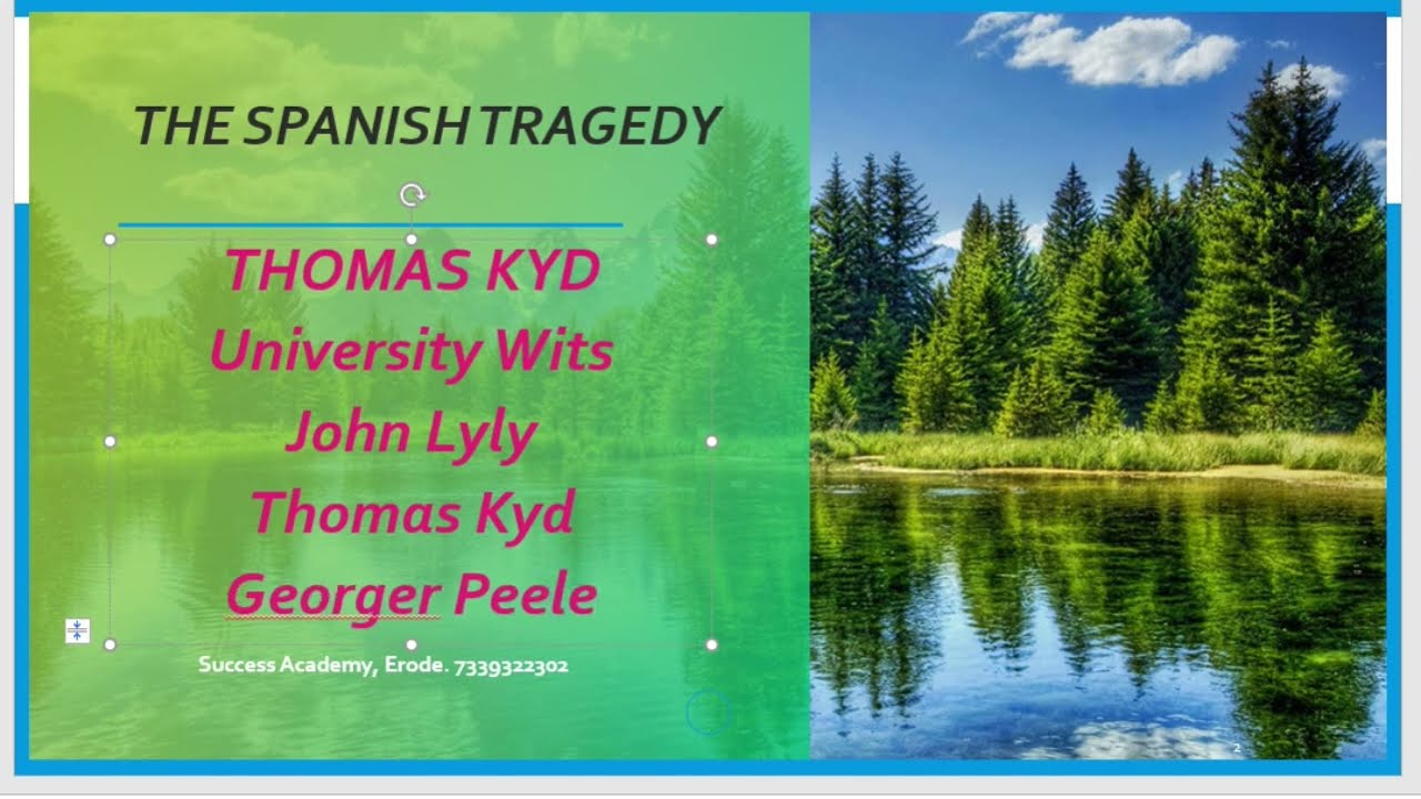 The Spanish Tragedy by Thomas Kyd #pgtrb #literature #successacademyerode #pgtrbenglish #pgtrbexam