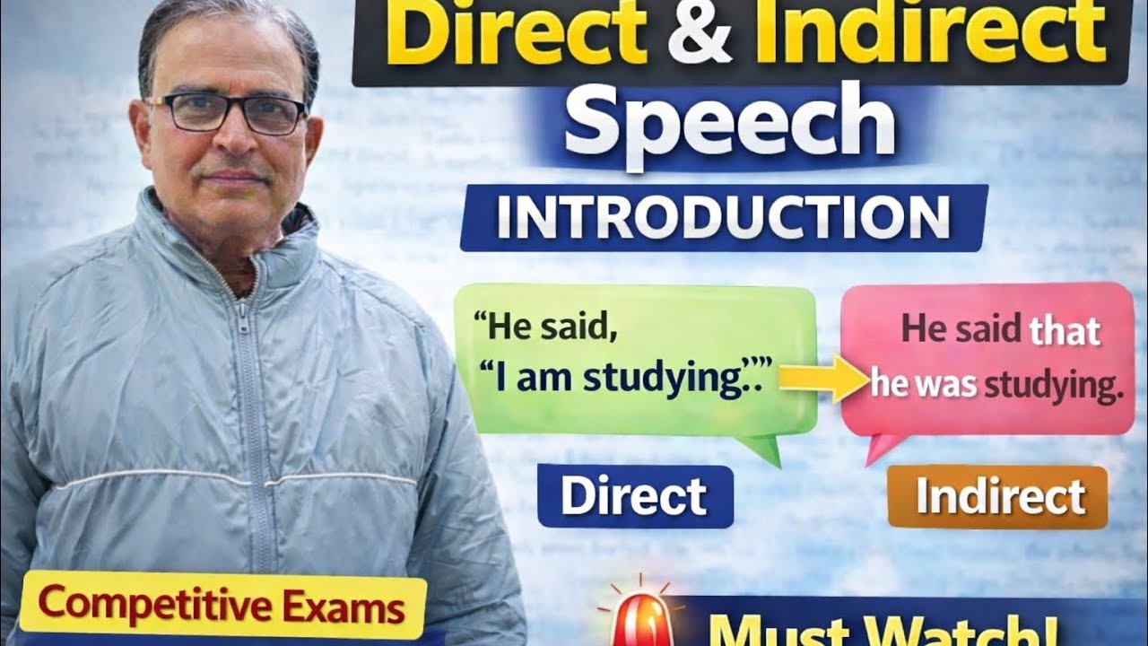 Direct and Indirect Speech Introduction | SSC CGL & CHSL English Grammar Basics