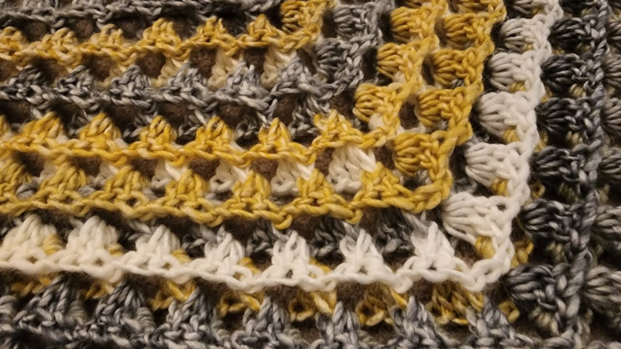 The 3-D Stitch Shawl - Crochet Tutorial! (with just a 1 Row Repeat! )
