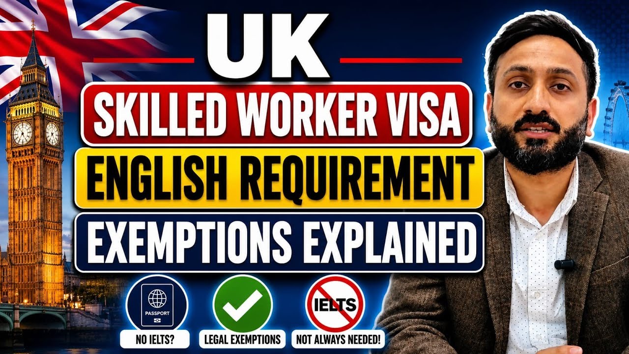 UK Skilled Worker Visa 2026 | English Requirement Exemptions