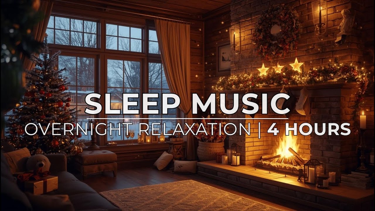 Warm Fireplace Sounds🔥with Relaxing Music for 4 Hours | Fall Asleep Faster