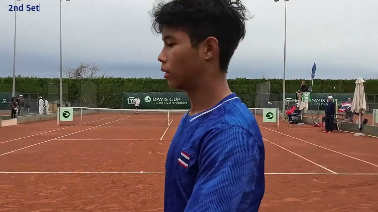 Phopthum Sriwong (THA) VS  Darwin Blanch USA 2023 Davis Cup Juniors Finals Córdoba, Spain
