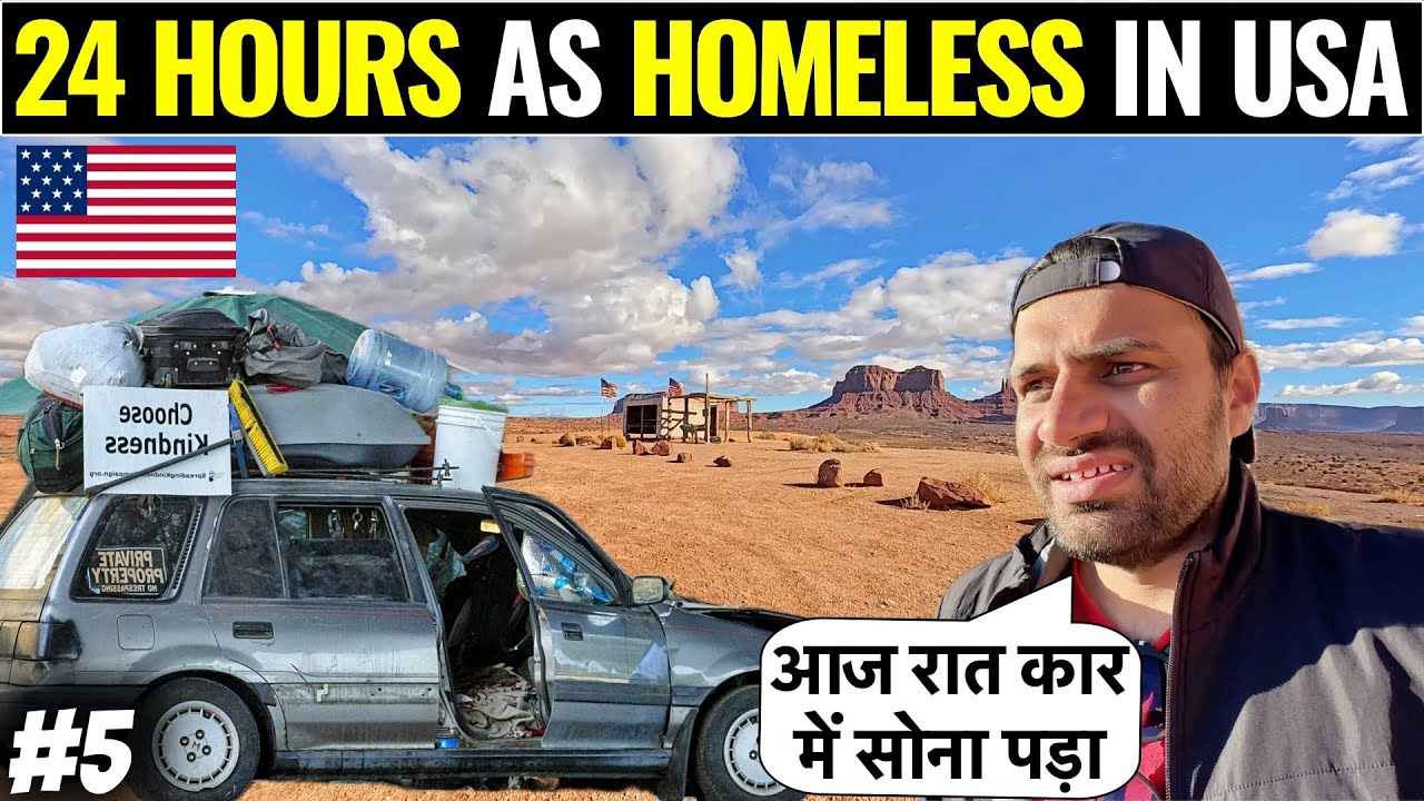 SURVIVING 24 HOURS As HOMELESS in USA