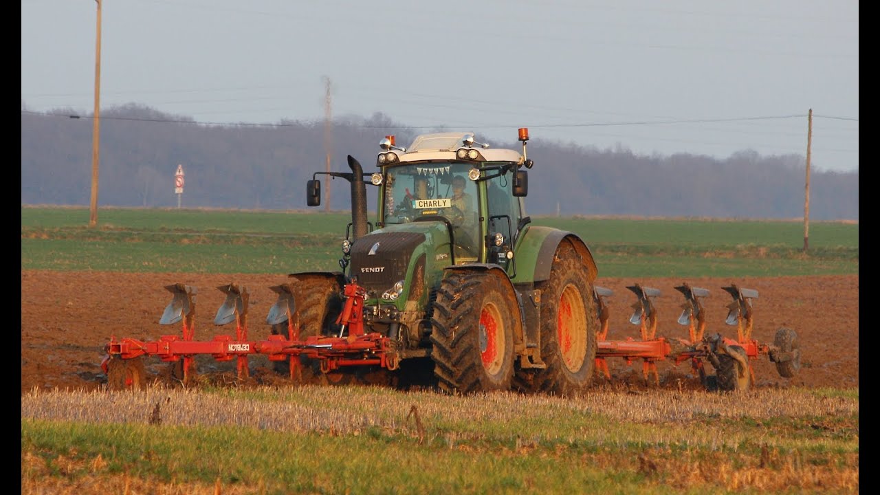 Fendt 936 Ploughing - Labour en France