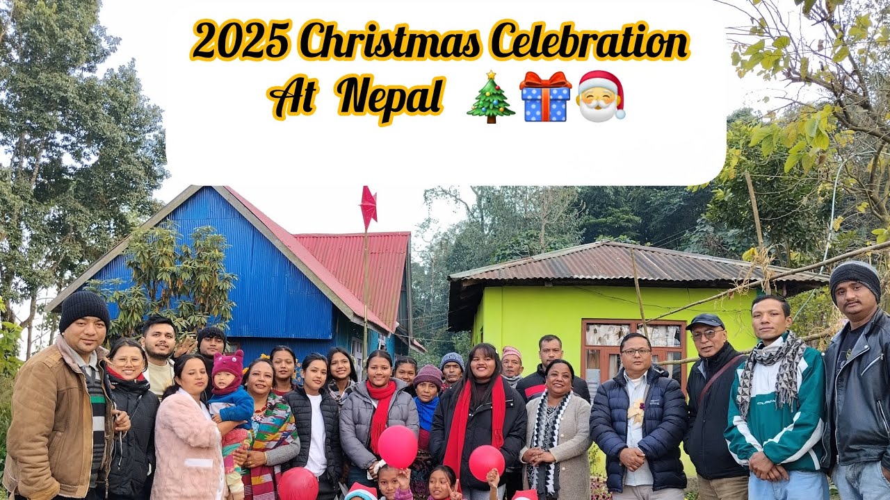 CHRISTMAS CELEBRATION AT NEPAL🎄✨️🎅🎁#Christmas vibe #Funvedio #travel 