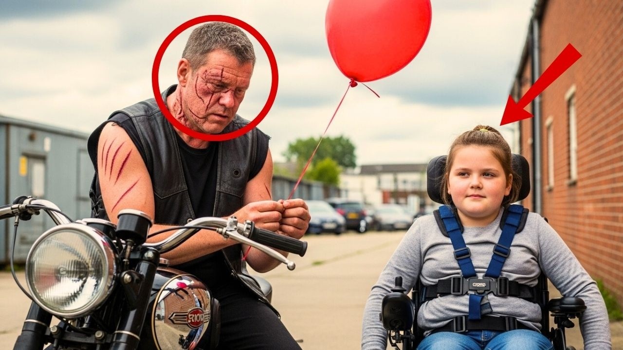 Niña discapacitada regala su globo a un Ángel del Infierno; días después motociclistas llegan