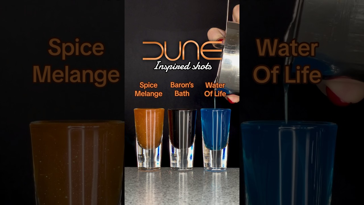 DUNE INSPIRED SHOTS 🏜️ #dune #shots #cocktails