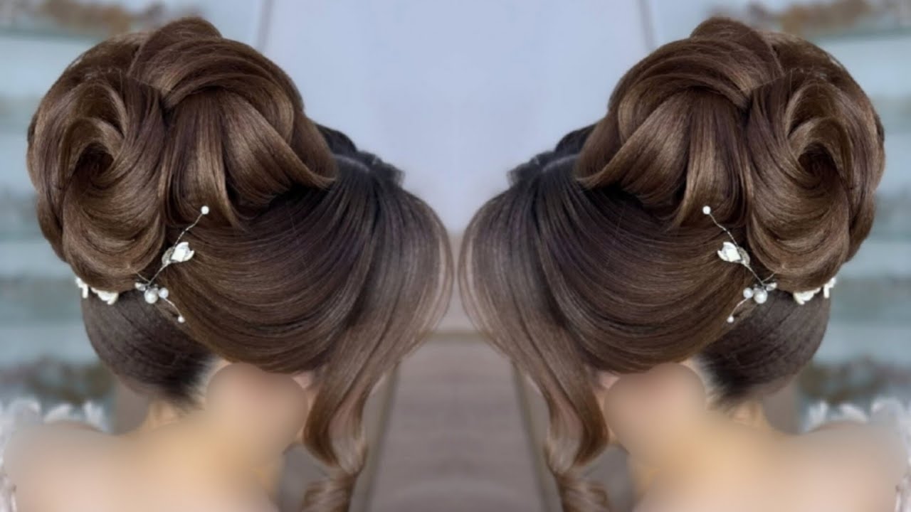 خطوات تسريحة عروس كتير حلوة وسهلة خطوة بخطوة 😍😍Hairstyle tutorial🤩🤩