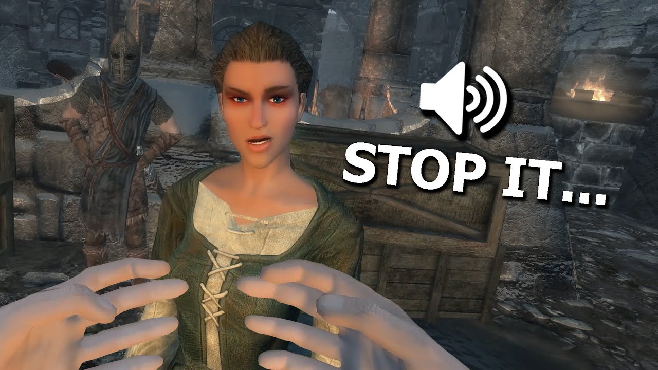 Crusty tries being a good person in Skyrim VR with AI NPCs  (Total Disaster)