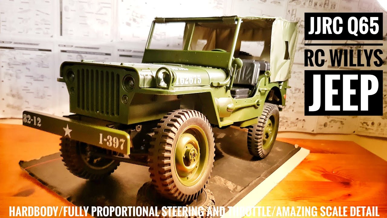 Unboxing & Review JJRC Q65 2.4G 1/10 Proportional Control Crawler Military Truck 4WD Off-Road RC Car