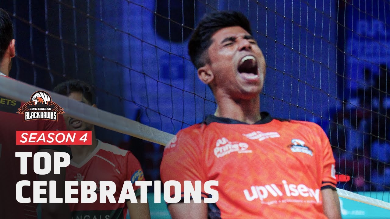 Празднование побед команды Hyderabad Black Hawks | Prime Volleyball League | 4 сезон