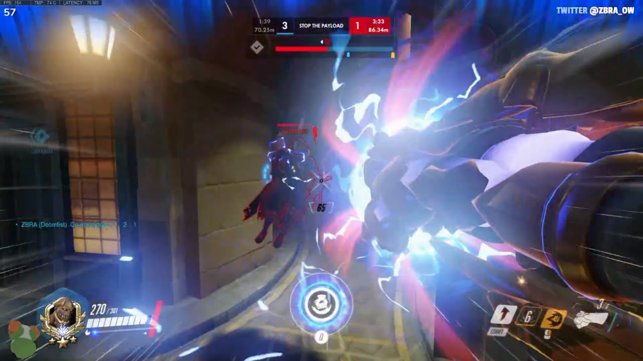 Overwatch Doomfist God ZBRA Road To Rank 1 Spot -Agressive Gameplay-