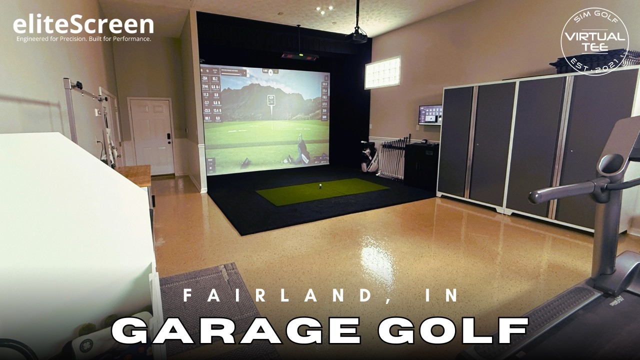 Custom Garage Golf Simulator | Fairland, IN