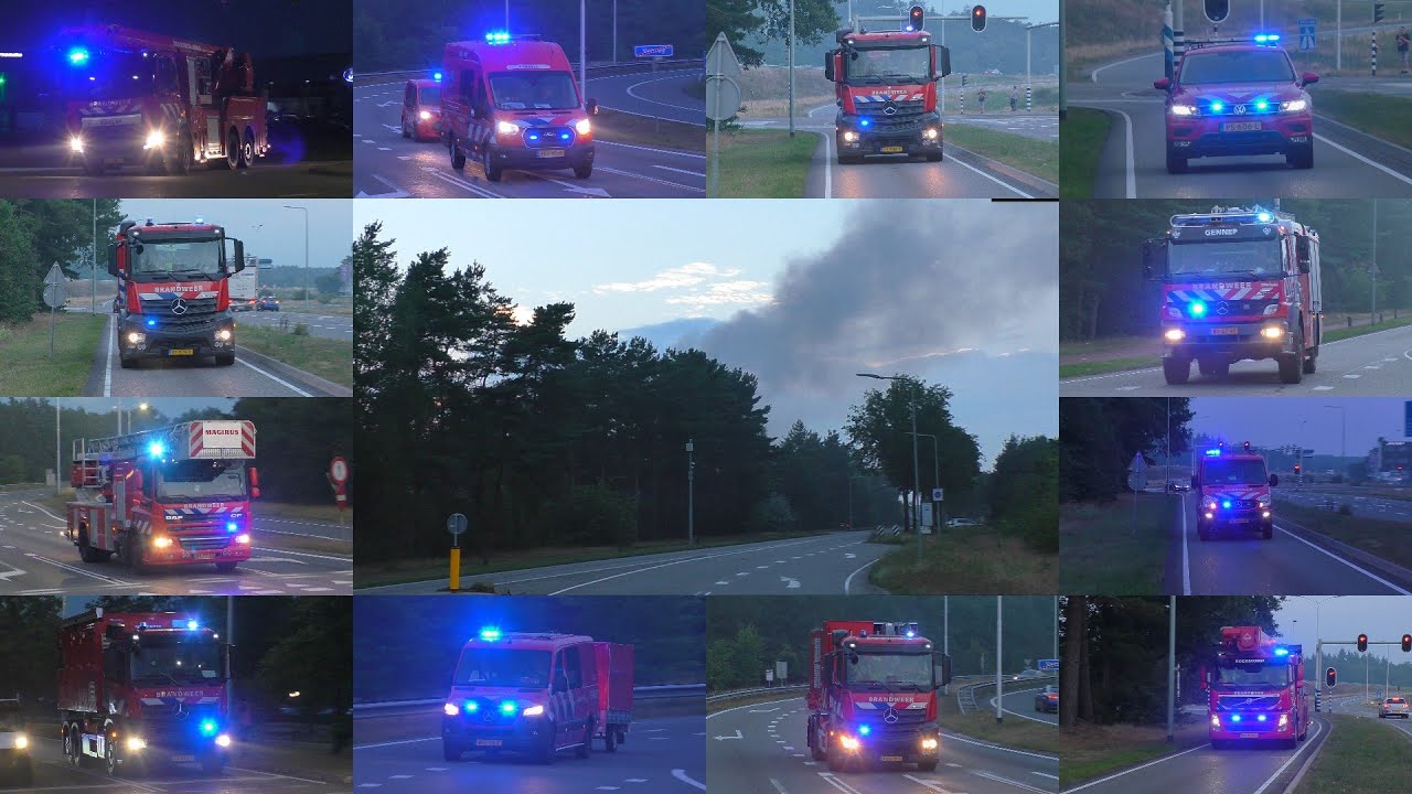 [GRIP 1] Hulpdiensten masaal onderweg naar een zeer grote brand aan de Macroweg in Venray!