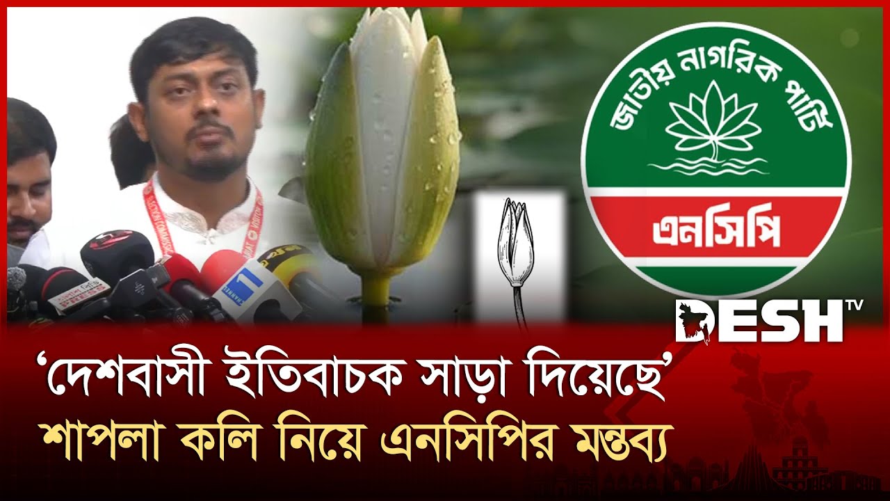 শাপলা কলি নিয়ে দেশবাসীর মধ্যে ইতিবাচক সাড়া পেয়েছে এনসিপি | NCP | Shapla Koli | EC | Desh TV