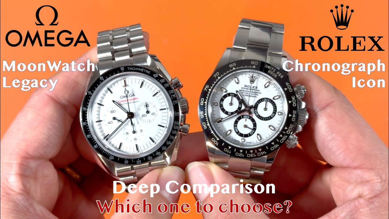Best chronograph white dial | Omega Speedmaster vs Rolex Daytona Deep Comparison #speedmaster #watch