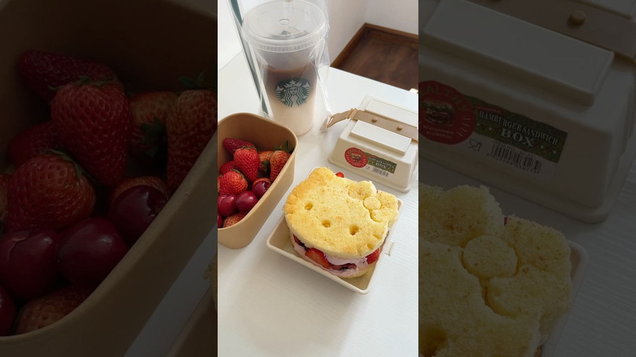 Make breakfast bento with me🐈🍓！ 
