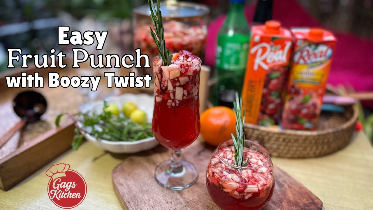 Easy Fruit Punch (With Boozy Twist) | First Video of 2026 | Best Fruit Punch Recipe| Gags Kitchen