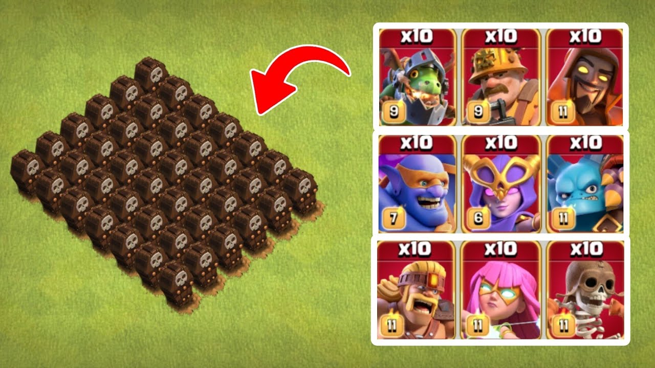 skeleton vs super troops : clash of clans