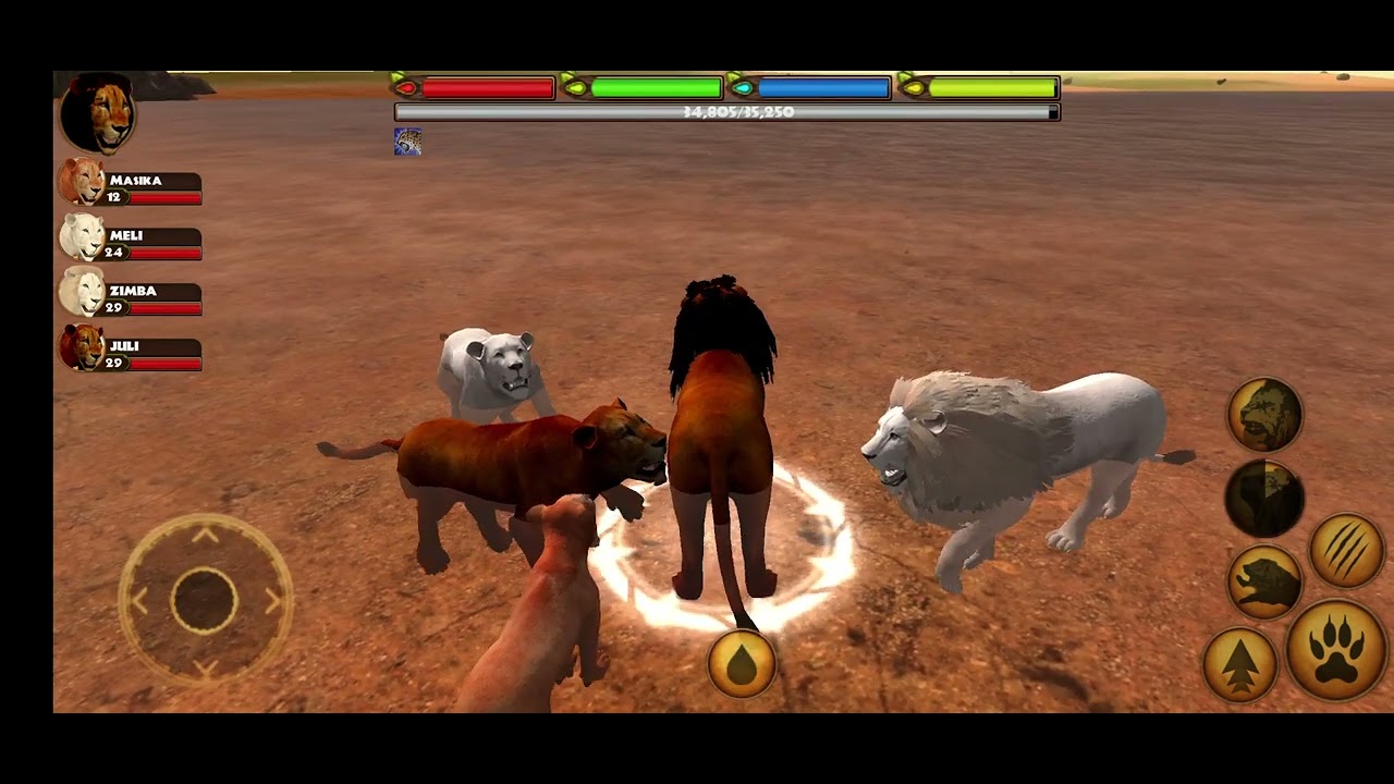 King of beast fight with war elephant in ultimate lion simulator by gluten free games