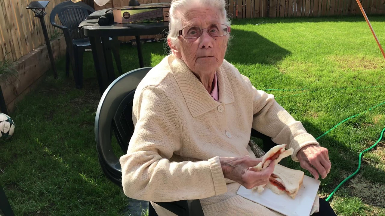 *OMG* grandma chased by bees.