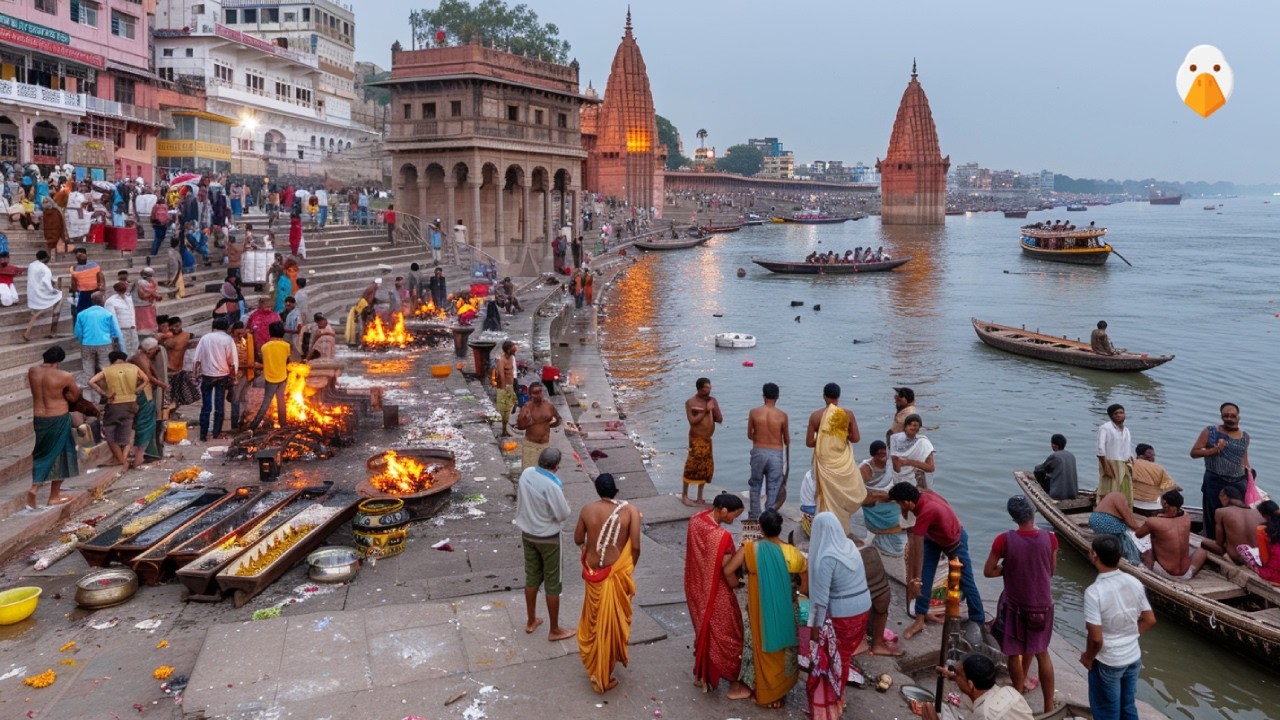 Варанаси, Индия🇮🇳 Реальная жизнь в священном городе Индии и на реке Ганг (4K UHD)