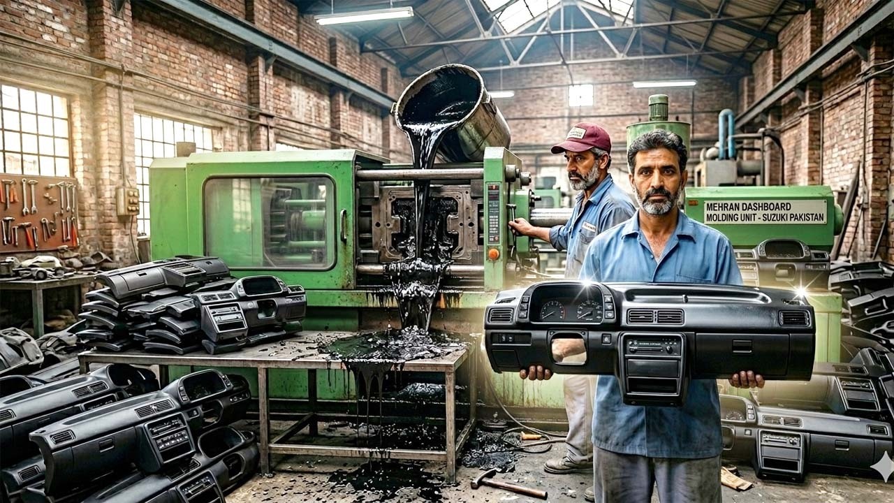 Factory Outputs from Raw Materials to making Car Dashboard  In Developing Countries