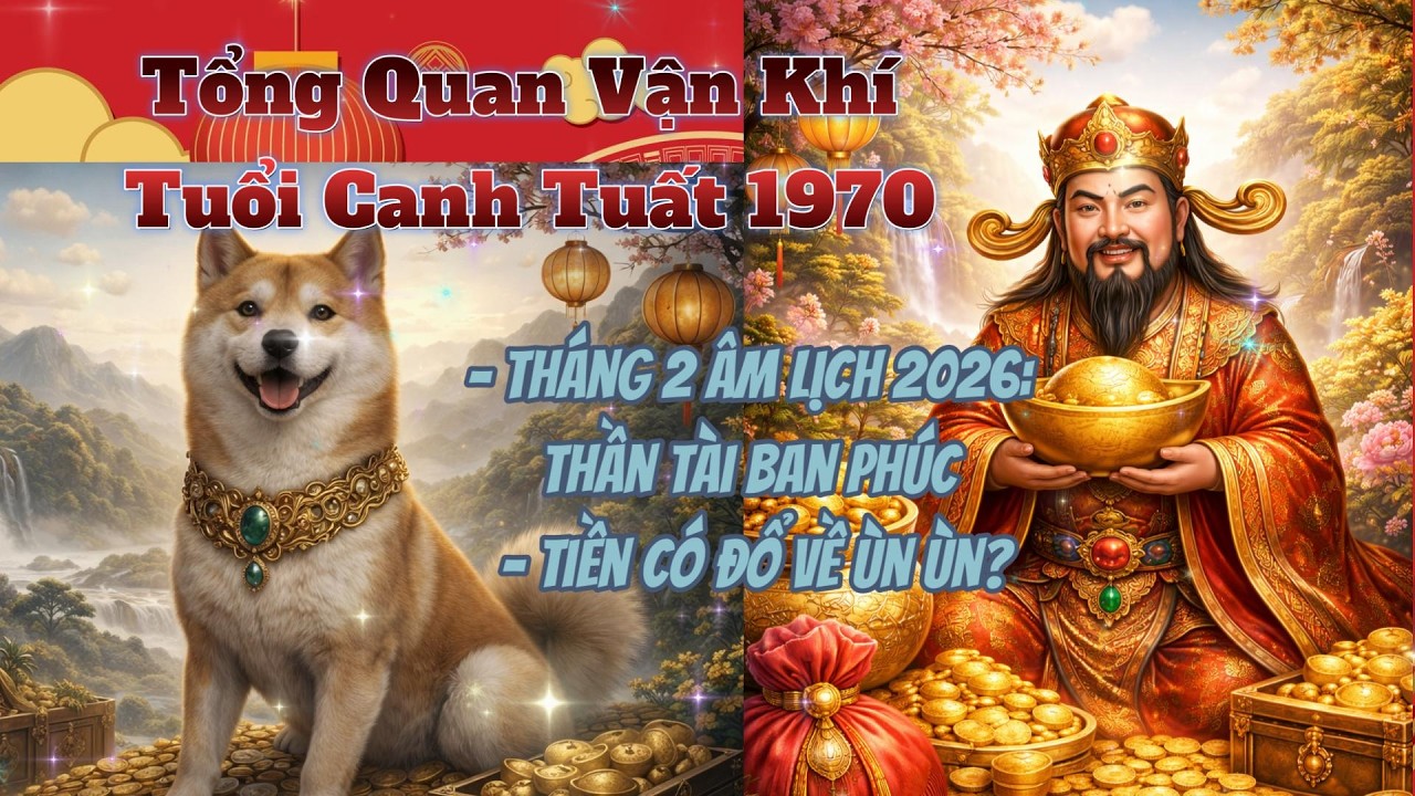 Tổng Quan Vận Khí Tuổi Canh Tuất 1970 - Tháng 2 Âm Lịch 2026  Thần Tài Ban Phúc, tiền có đổ về?