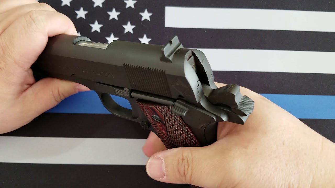 [날개달자] 콜트45 - 1911 권총의 '하프 콕' 기능에 대한 설명