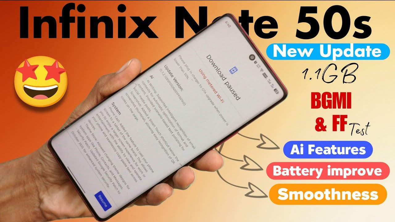 Infinix Note 50s *New Update 🤩 Battery improved? Smoothness 🔥 