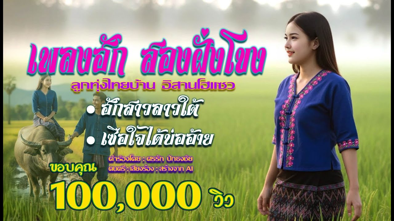 เพลงฮักสองฝั่งโขง#เพลงใหม่ล่าสุด #เพลงลูกทุ่งอิสาน #เพลงลูกทุ่งเพราะๆ#thai love song