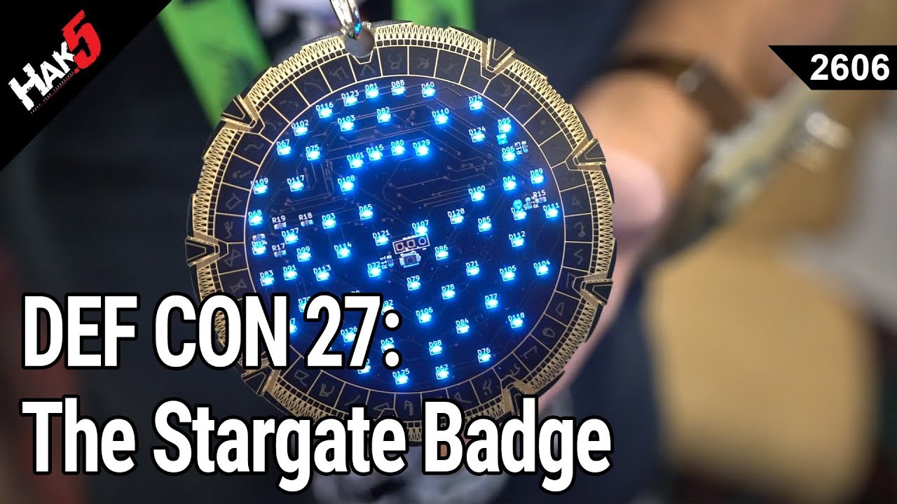 DEF CON 27: Odznaka Stargate i zegarek Brotherhood of Steel #badgelife - Hak5 2606