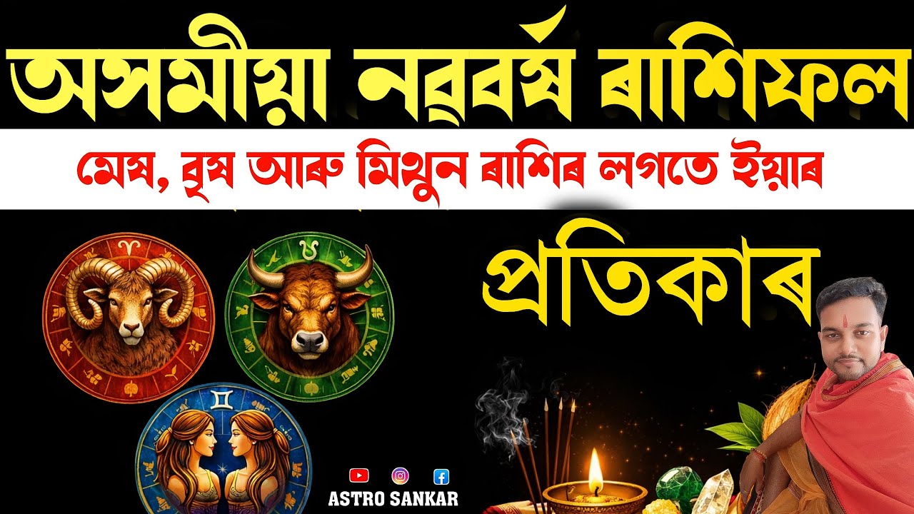 অসমীয়া নৱবৰ্ষ ৰাশিফল মেষ,বৃষ আৰু মিথুন ৰাশিৰ লগতে ইয়াৰ প্ৰতিকাৰ !! Assamese Rashifal