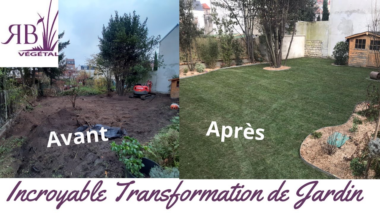 Incroyable transformation de jardin en acc&eacute;l&eacute;r&eacute;. Avant/Apr&egrave;s