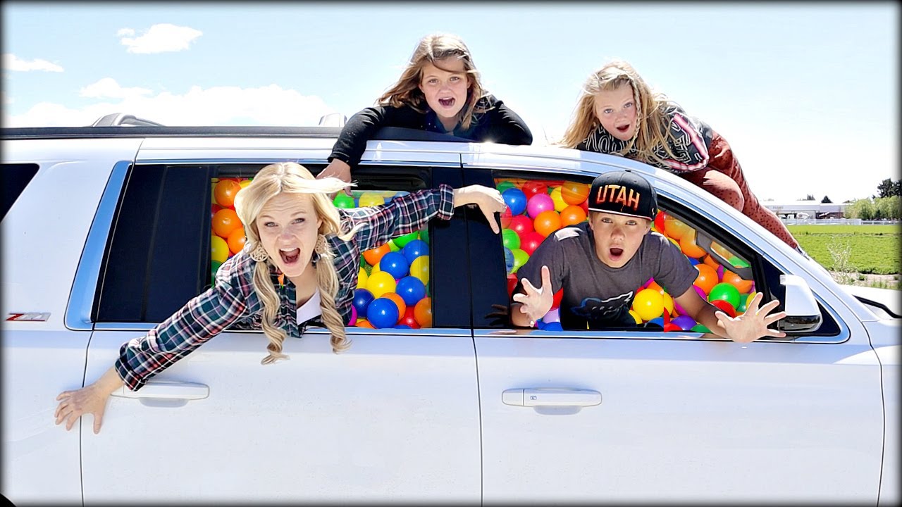 LAST to LEAVE the CAR filled with BALL PIT BALLS WINS!