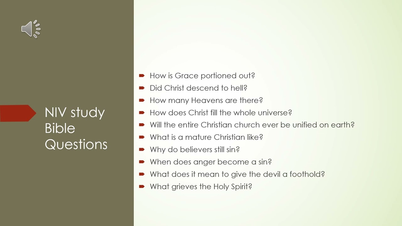 Bible Study: Ephesians chapter 4