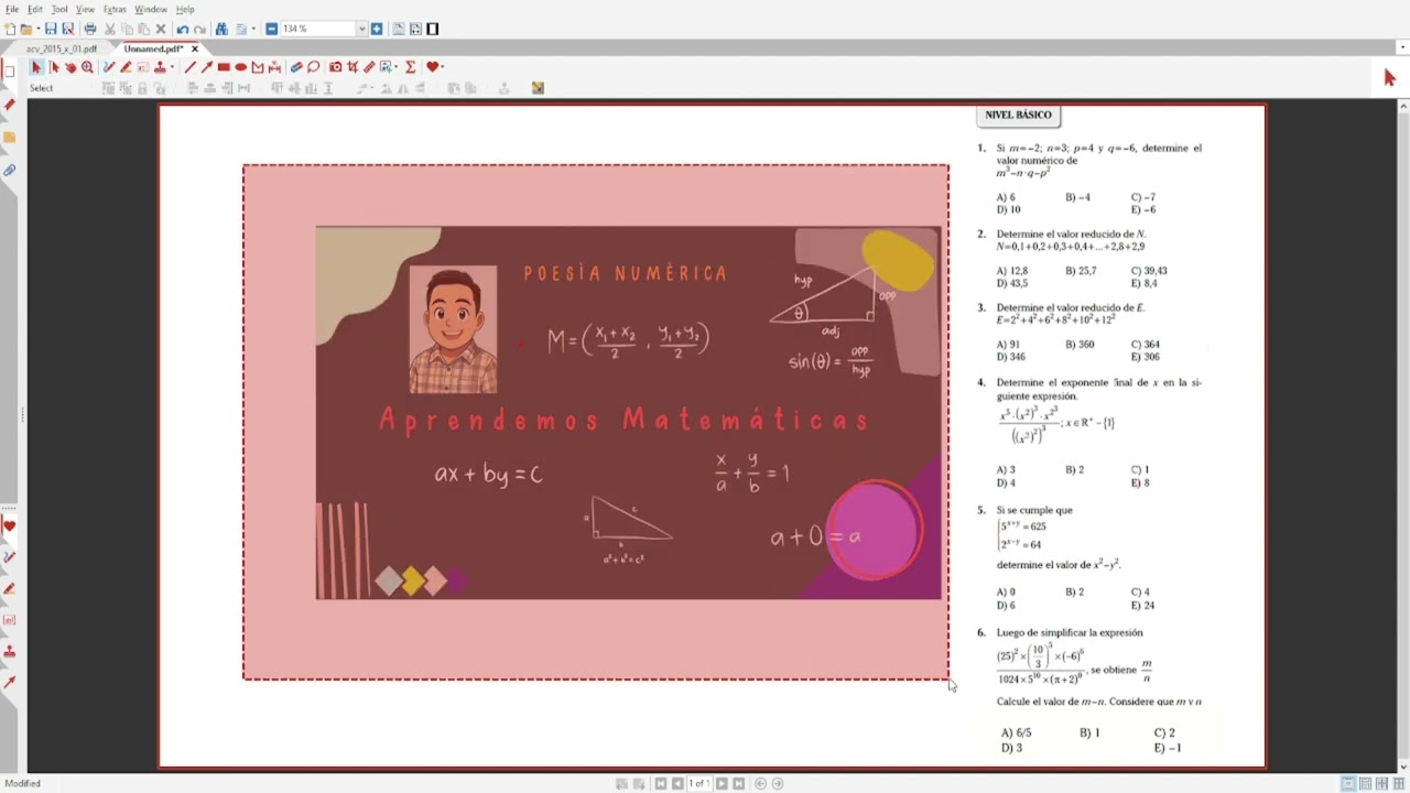 TEMA : RESOLUCION DE PROBLEMAS DE POTENCIACION NIVEL I