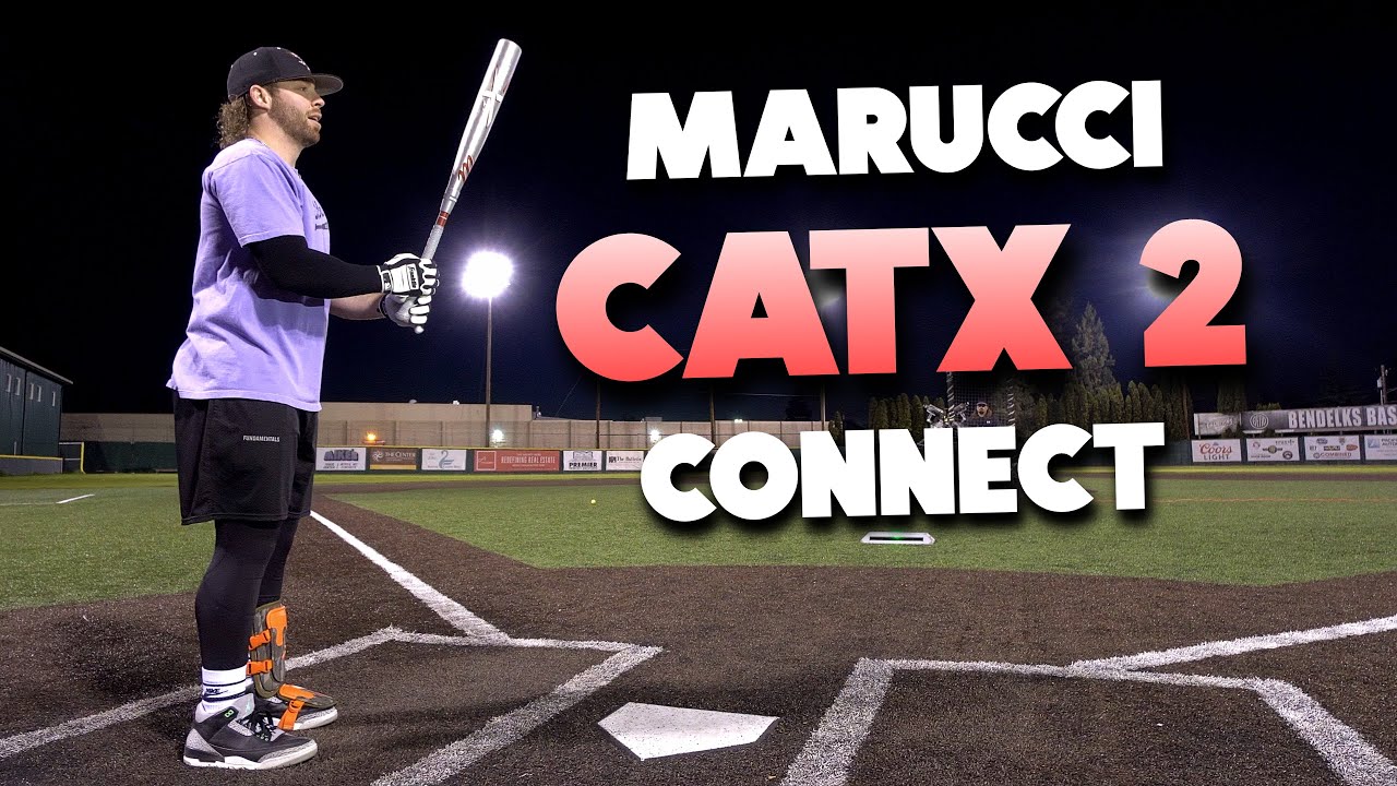 Удары с битой Marucci CATX2 Connect | Обзор бейсбольной биты BBCOR