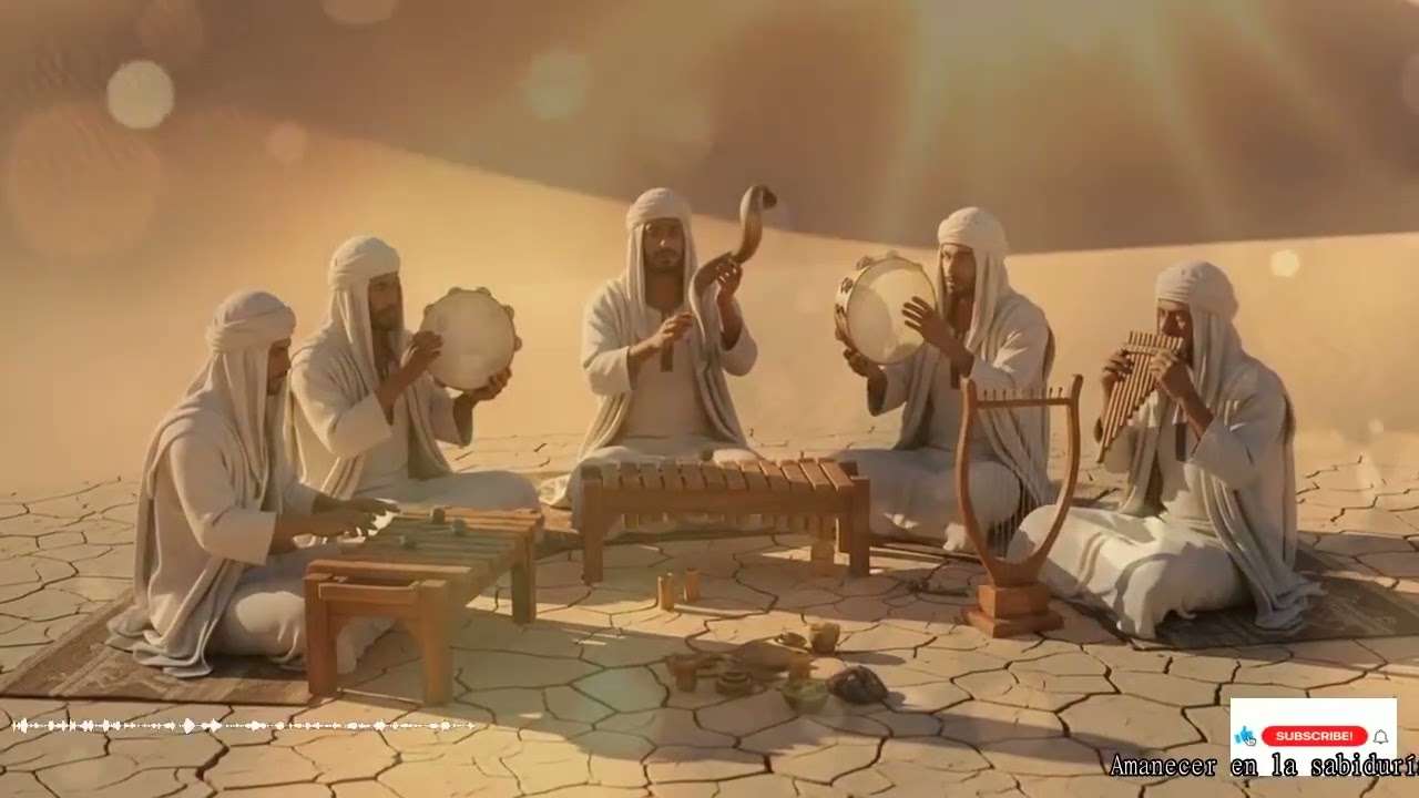 Luz Celestial En Jerusalén Con Shofar, Cánticos De David E Instrumentos Del Templo Para Adonai