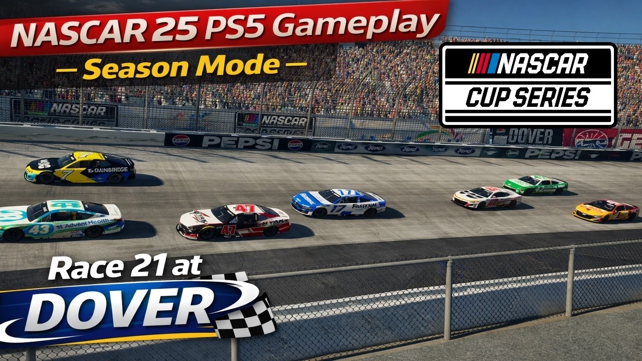 NASCAR 25 PS5 Gameplay – Season Mode | Race 21 at Dover
