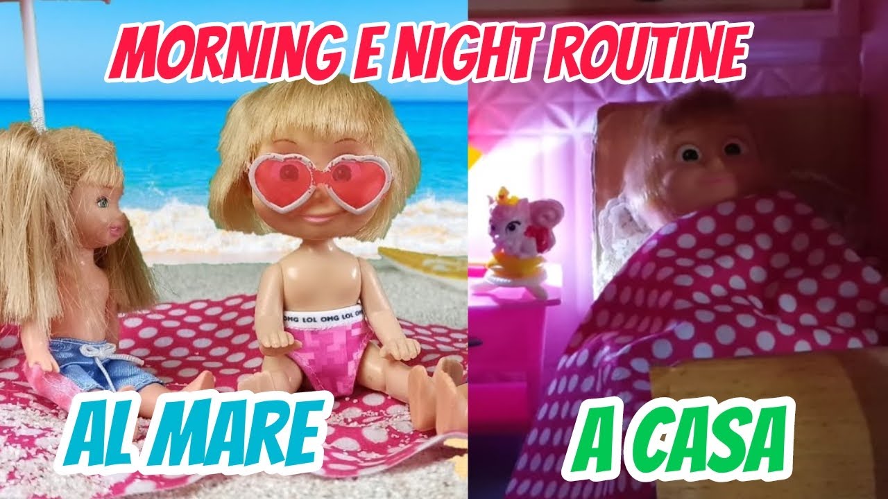 Morning routine e night routine: al mare VS a casa