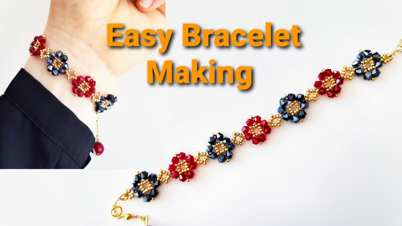 Şık Kristal Bileklik Yapımı. Simple Crystal Bracelet Making at Home