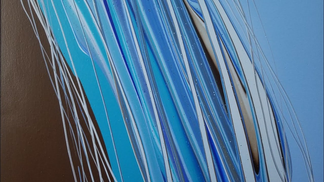(155) ACRYLIC POURING - RIBBON Pour NEGATIVE SPACE Multi Surface Paints - Full RECIPE/RATIOS