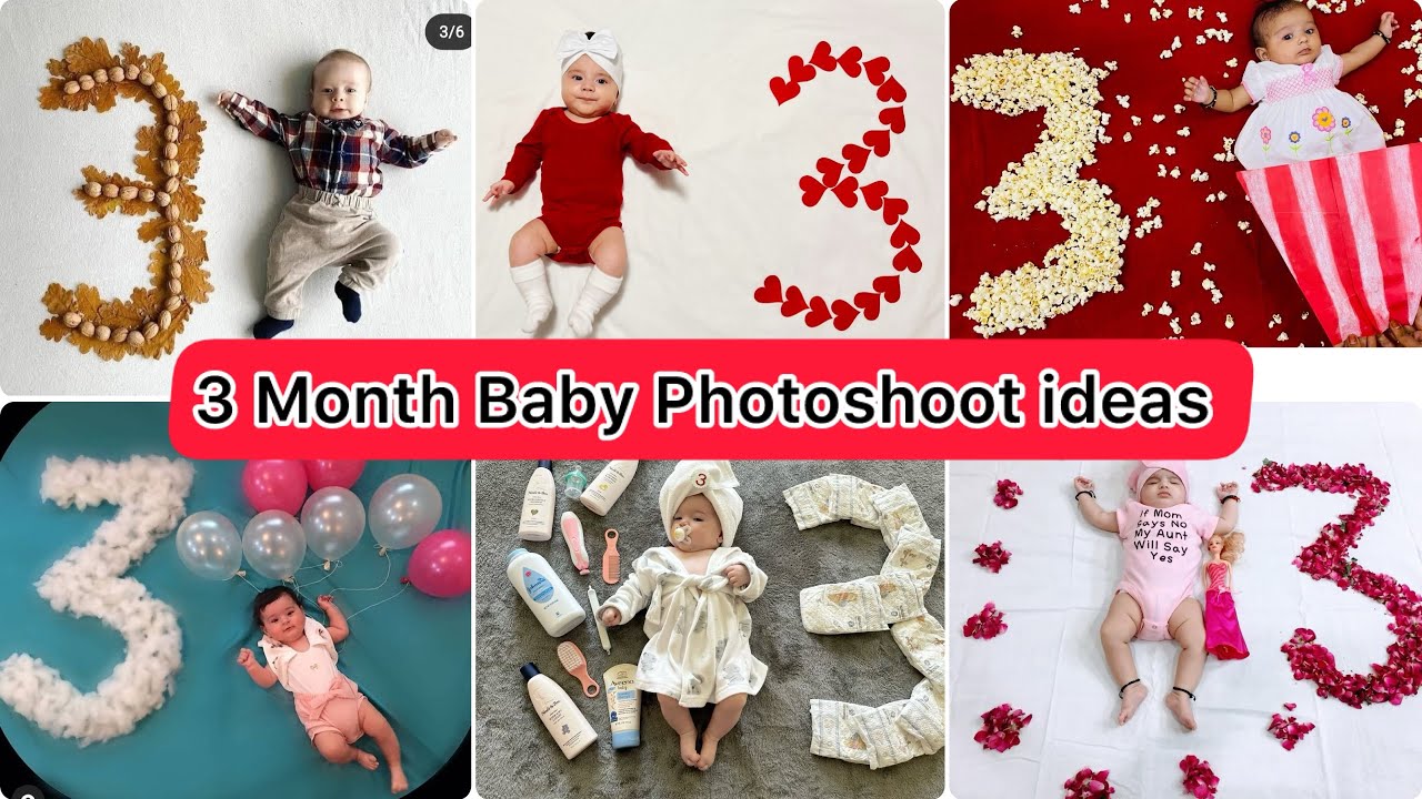3 Month Baby Photoshoot ideas | 3rd Month Complete Baby Photoshoot ideas | Monthly Baby Photoshoot