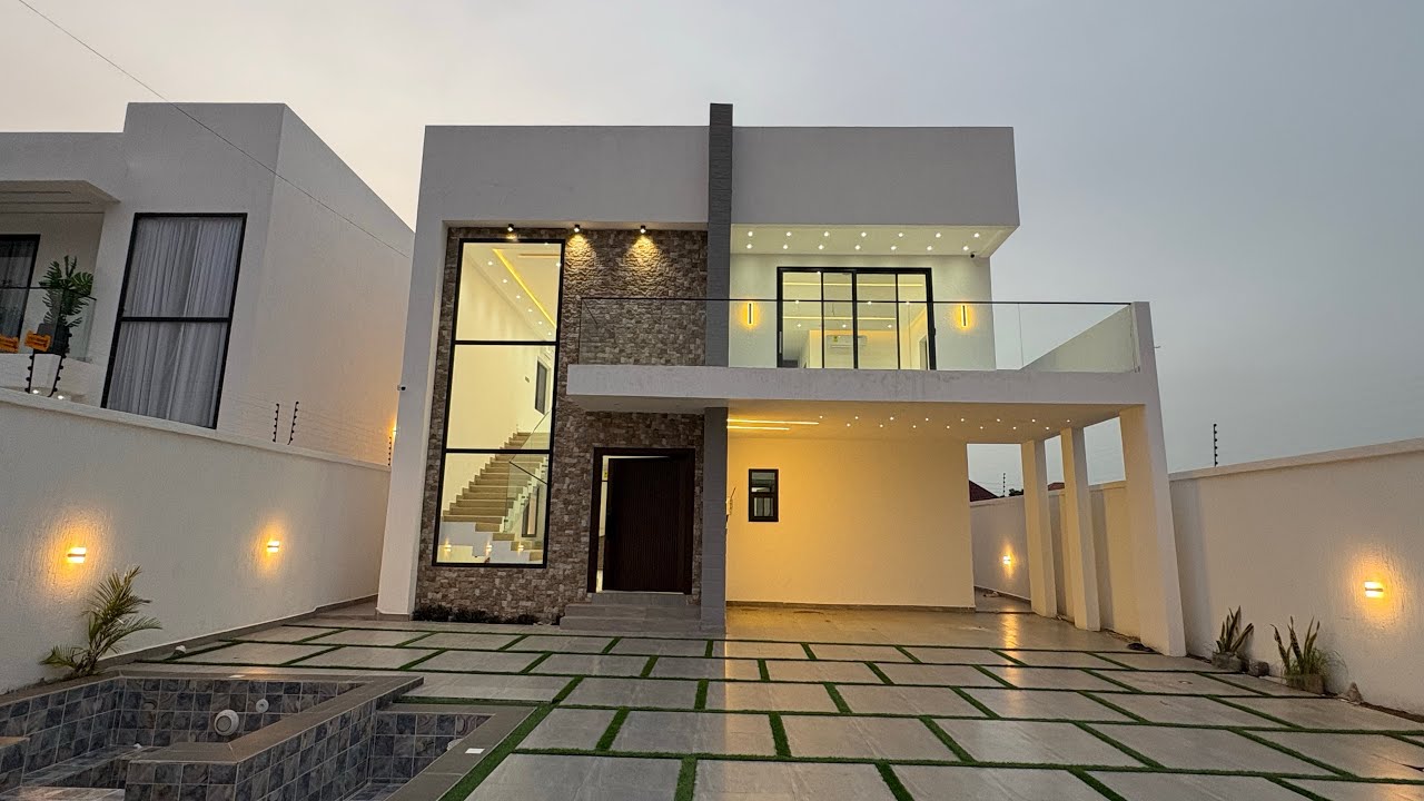 Inside This Beautiful 4bedroom House With A Pool In Botwe School