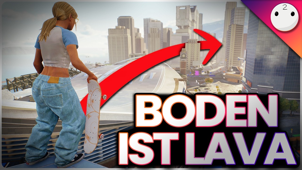 Skate. Map überqueren ABER der Boden ist Lava!