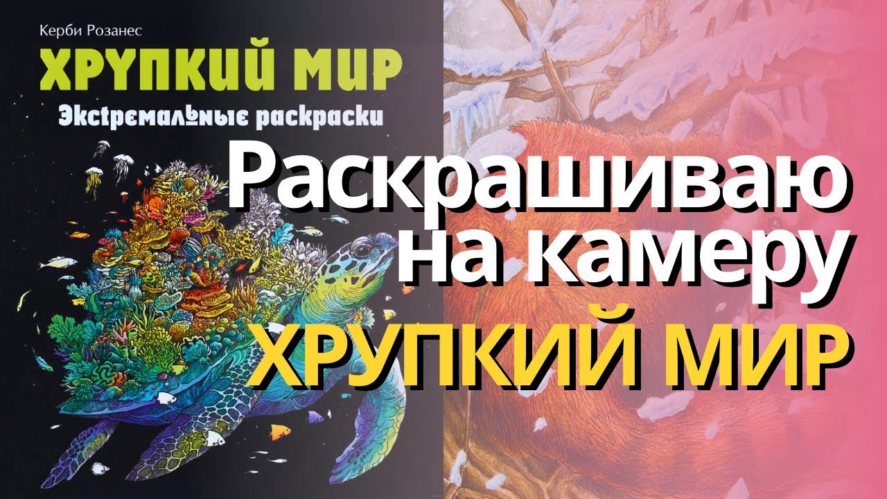 Раскрашиваю Хрупкий мир акварельными карандашами с доработкой Arrtx