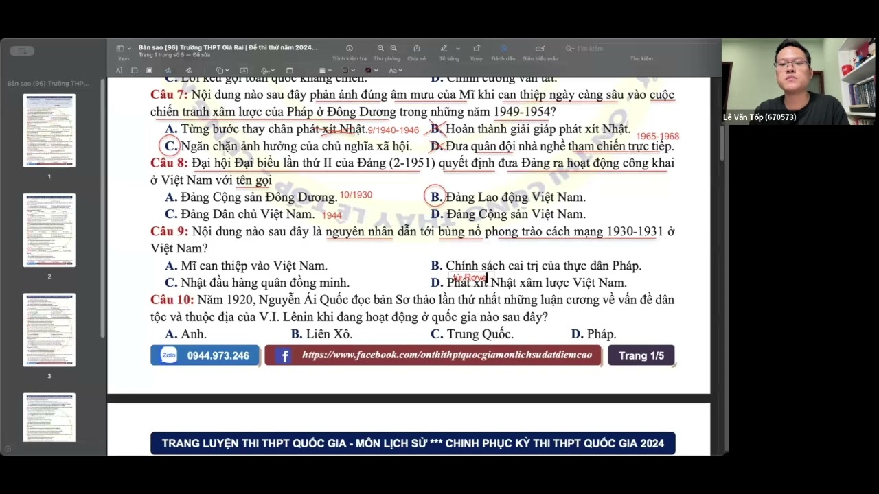 [2024] ĐỀ THI THỬ THPT LỊCH SỬ (LẦN 4) | TRƯỜNG THPT GIÁ RAI