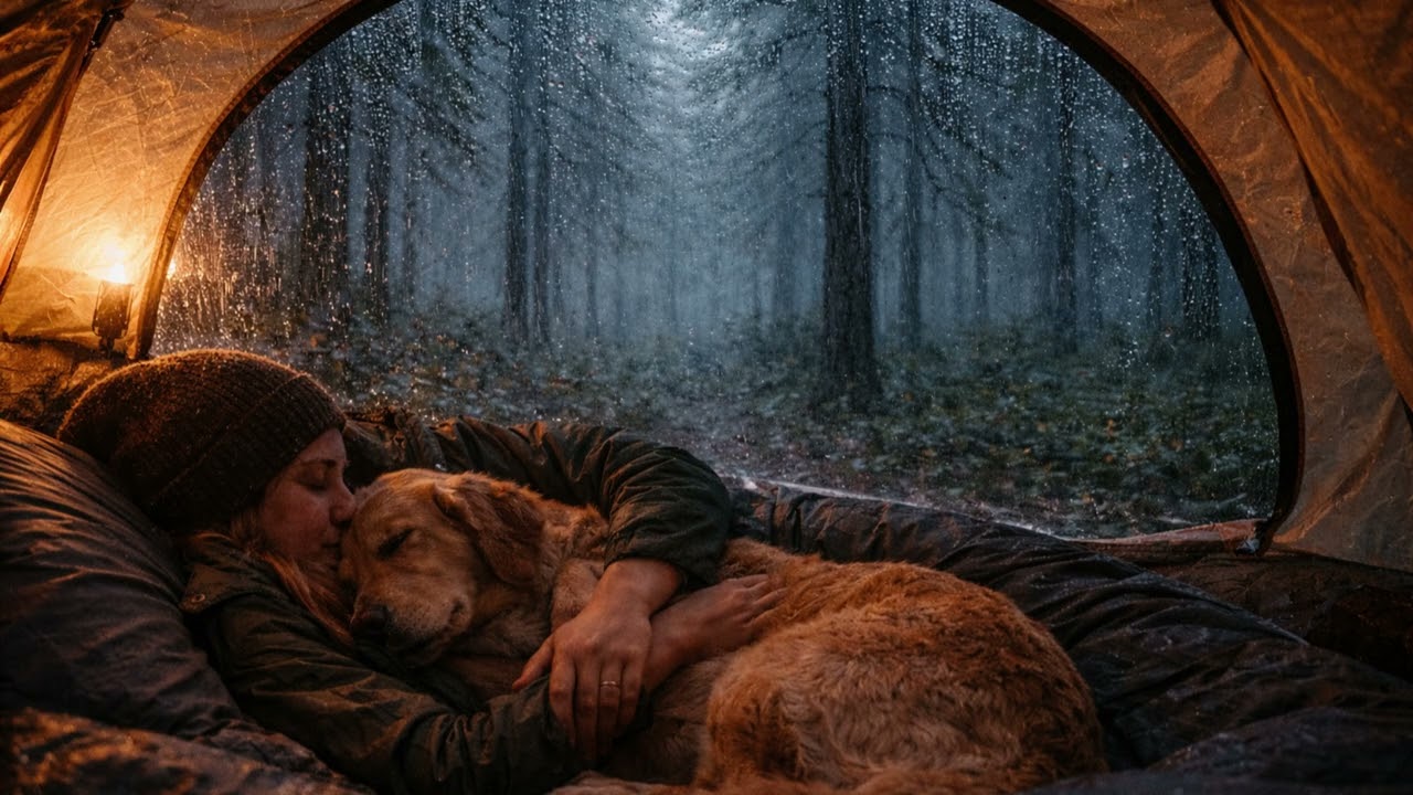 Rain Sounds For Sleeping ASMR - 99% Instantly Fall Asleep With White Noise Heavy Rain & Thunderstorm