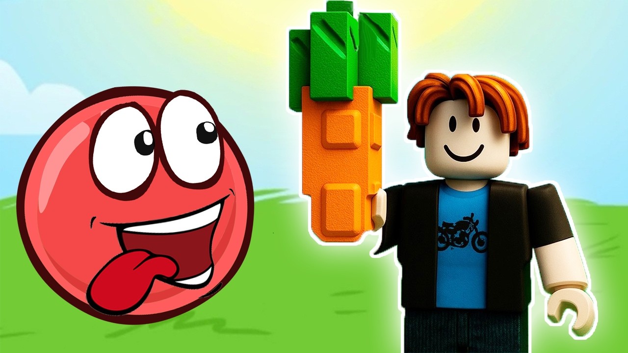 Впервые играю в Вырасти Сад! Красныш играет в роблокс. Мультик игра про красный шар #187